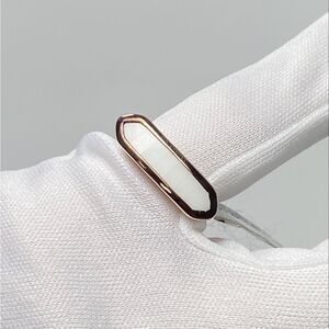 Monica Vinader Baja Ring 18ct Gold Vermeil & White Onyx